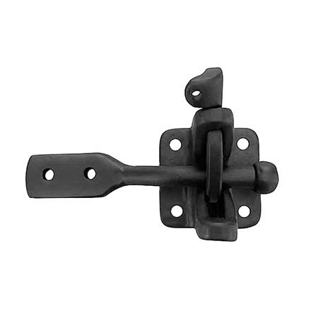 Martell Supply [GL100-S] Brass Standard Gravity Gate Latch - Straight Catch - Flat Black Finish