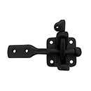 Martell Supply [GL100-S] Brass Standard Gravity Gate Latch - Straight Catch - Flat Black Finish