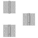 Deltana [D45KIT-01] Stainless Steel Self Closing Gate Butt Hinge Pack - 3 Hinges - Brushed Finish - 4 1/2" H x 4 1/2" W