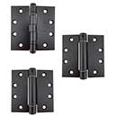PBB Architectural [PBB45KIT-01-800] Stainless Steel Self Closing Gate Butt Hinge Pack - 3 Hinges - Black Finish - 4 1/2" H x 4 1/2" W