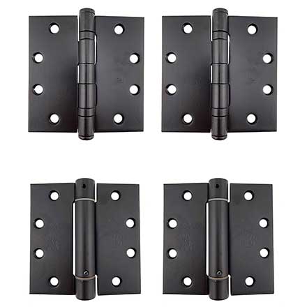 PBB Architectural [PBB45KIT-02-800] Stainless Steel Self Closing Gate Butt Hinge Pack - 4 Hinges - Black Finish - 4 1/2&quot; H x 4 1/2&quot; W