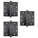 PBB Architectural [PBB45KIT-03-800] Stainless Steel Ball Bearing Gate Butt Hinge Pack - 3 Hinges - Black Finish - 4 1/2" H x 4 1/2" W