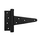 Martell Supply [GH100] Brass Gate T-Hinge - Template - Flat Black Finish - 6 1/2&quot; W x 4&quot; H