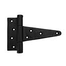 Martell Supply [GH100] Brass Gate T-Hinge - Template - Flat Black Finish - 6 1/2" W x 4" H