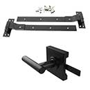 Martell Supply [GKOPSC-16] Contemporary Gate Strap Hinge & Case Latch Kit - Flat Black Finish - 16" L