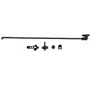 Martell Supply [SB-19-19] Solid Brass Shutter Bower - Zimmerman Stay - Flat Black Finish - Set - 19" L