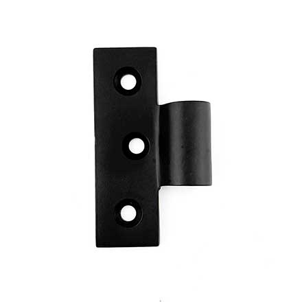 Martell Supply [WPH-0-19] Solid Brass Shutter Wire T-Hinge - New England Style - Flat Black Finish - 0 Standoff - 3" H x 1 3/4" W