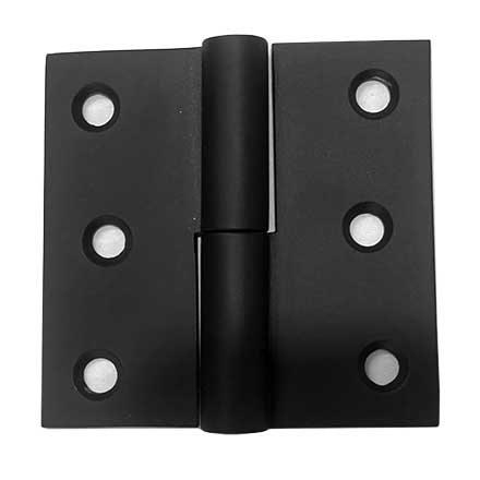 Martell Supply [SLOH-3X3-L] Stainless Steel Shutter Lift Off Hinge - Square Corner - Left Mount - Flat Black Finish - Pair - 3&quot; H x 3&quot; W