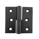 Martell Supply [SLOH-3X3-L] Stainless Steel Shutter Lift Off Hinge - Square Corner - Left Mount - Flat Black Finish - Pair - 3" H x 3" W