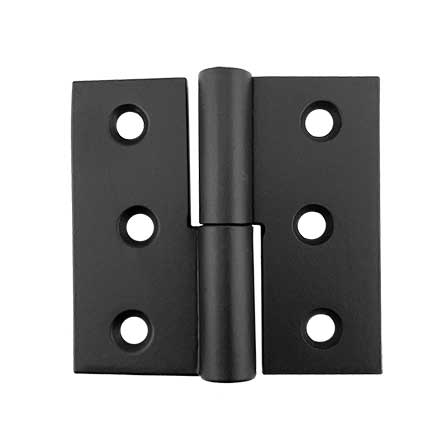Martell Supply [SLOH-3X3-R] Stainless Steel Shutter Lift Off Hinge - Square Corner - Right Mount - Flat Black Finish - Pair - 3" H x 3" W