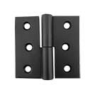 Martell Supply [SLOH-3X3-R] Stainless Steel Shutter Lift Off Hinge - Square Corner - Right Mount - Flat Black Finish - Pair - 3" H x 3" W