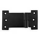 Martell Supply [SPH-3X5-SW-R] Brass Shutter Parliament Hinge - H Lift Off - Storm Window - Right Mount - Flat Black Finish - Pair - 3" H x 5 1/2" W