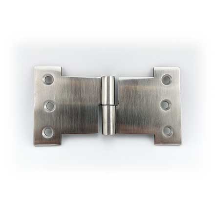 Martell Supply [SPH-3X5-32D-L] Stainless Steel Shutter Parliament Hinge - H Lift Off - Left Mount - Brushed Finish - Pair - 3&quot; H x 5 1/2&quot; W