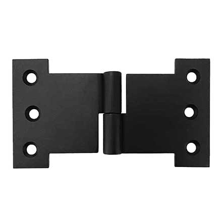Martell Supply [SPH-3X5-L] Stainless Steel Shutter Parliament Hinge - H Lift Off - Left Mount - Flat Black Finish - Pair - 3&quot; H x 5 1/2&quot; W