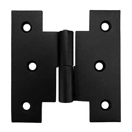 Martell Supply [SPH-4X4-L] Stainless Steel Shutter Parliament Hinge - H Lift Off - Left Mount - Flat Black Finish - Pair - 4" H x 4" W