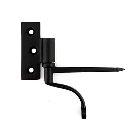 Martell Supply [WPC-238-19] Solid Brass Shutter Wire Pintle &amp; T-Hinge Set - New England Style - Flat Black Finish - 2 3/8" Standoff