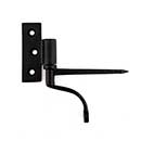 Martell Supply [WPC-238-19] Solid Brass Shutter Wire Pintle & T-Hinge Set - New England Style - Flat Black Finish - 2 3/8" Standoff