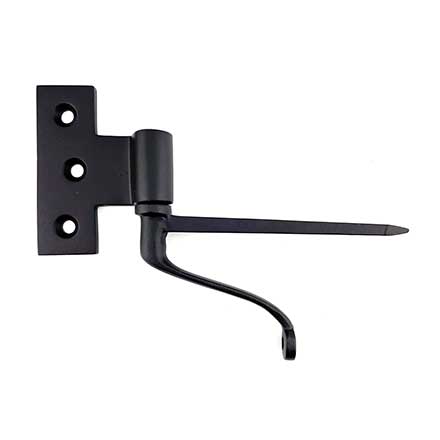 Martell Supply [WPC-35-19] Solid Brass Shutter Wire Pintle &amp; T-Hinge Set - New England Style - Flat Black Finish - 3 1/2" Standoff