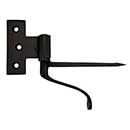 Martell Supply [WPC-35-19] Solid Brass Shutter Wire Pintle & T-Hinge Set - Flat Black Finish - 3 1/2" Standoff