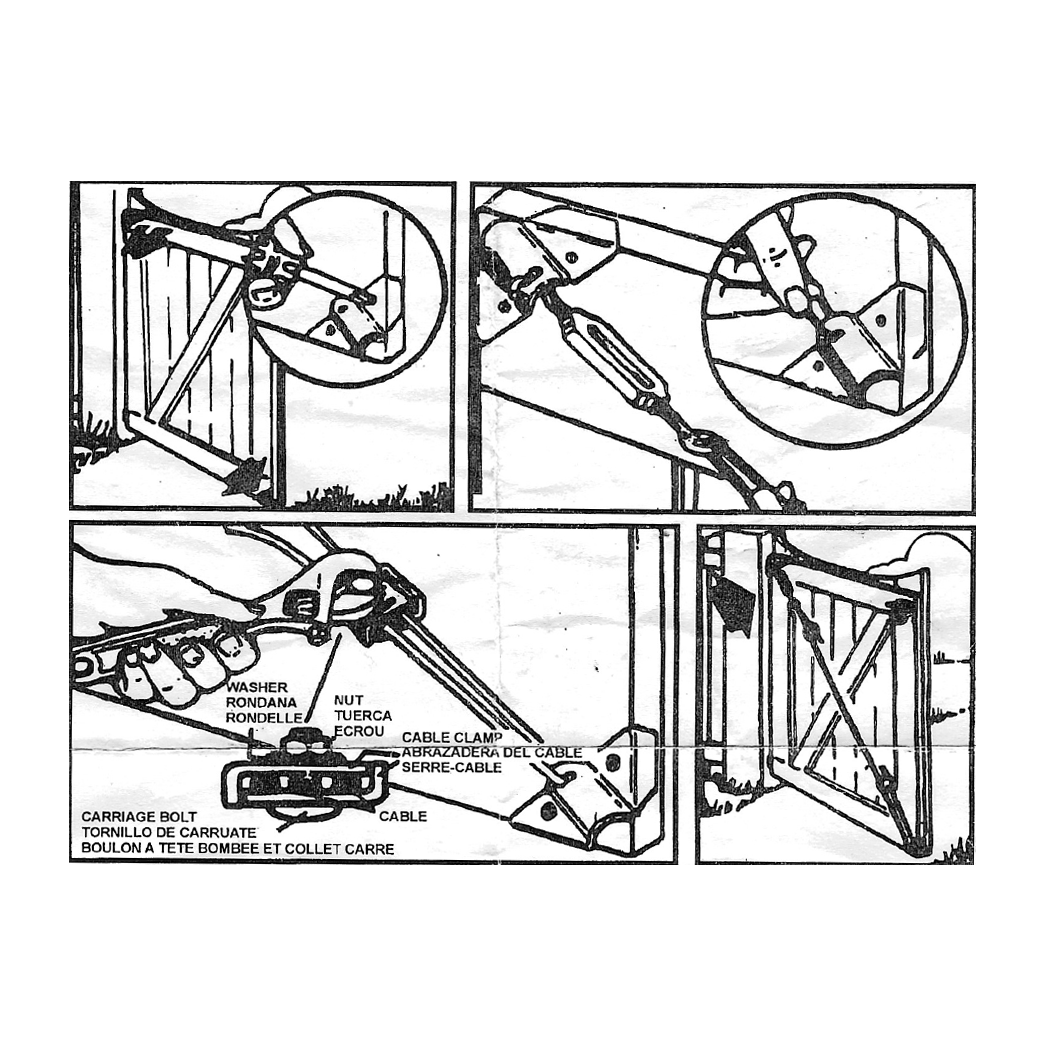 Nationwide Industries [NW38309-SSM] Gate Anti-Sag Cable Kit