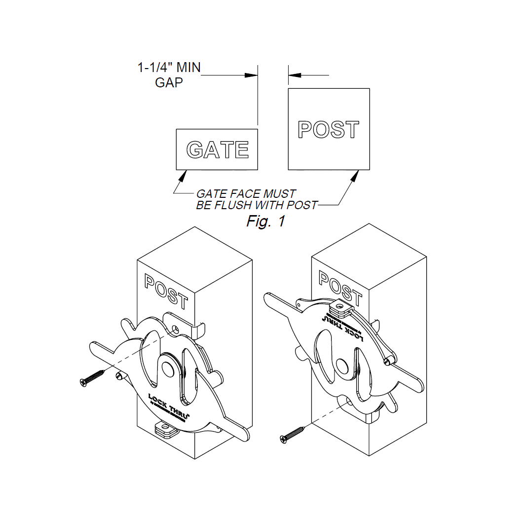 Nationwide Industries [LT1-BK] Gate Flip Latch