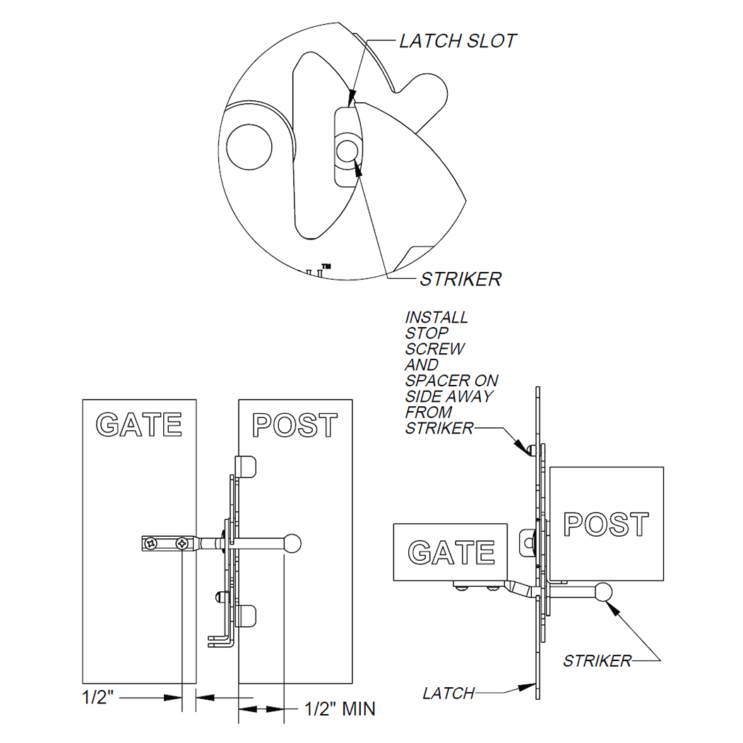 Nationwide Industries [LT1-BK] Gate Flip Latch