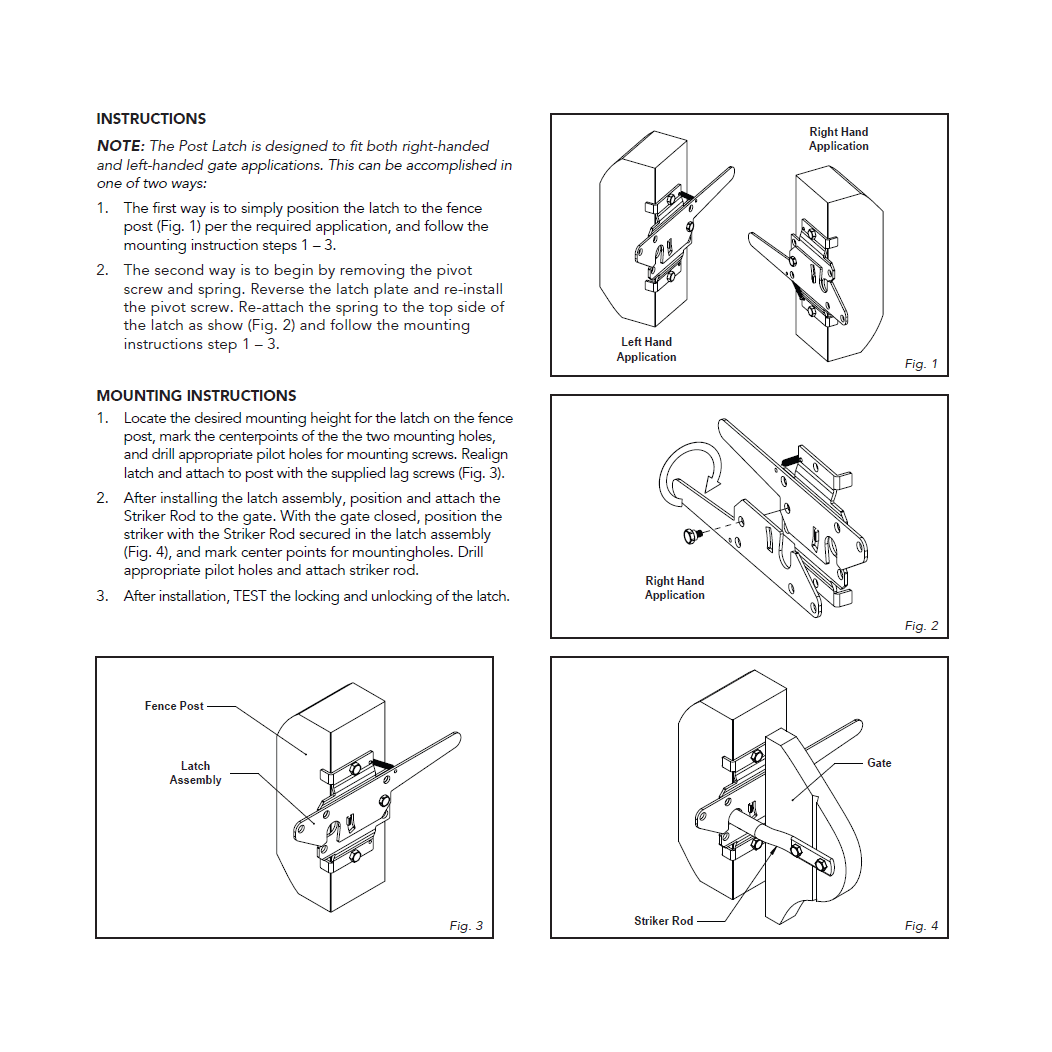 Nationwide Industries [NW38308Q] PVC/Vinyl Gate Hatchet Latch