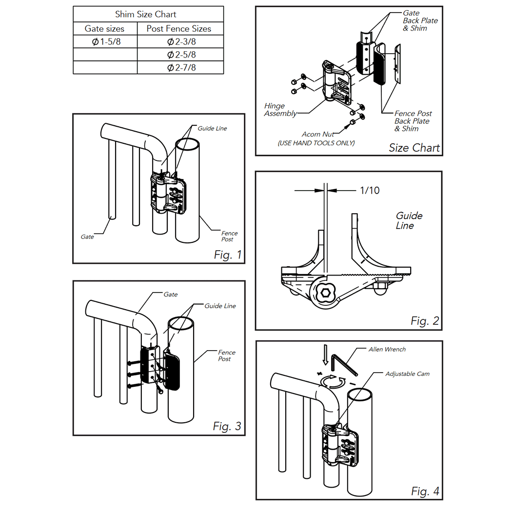 Nationwide Industries [CH200FR] Self Closing Gate Hinge