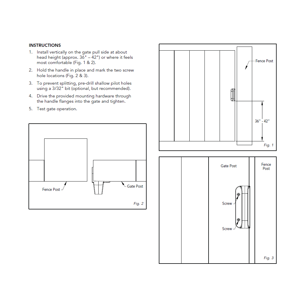 Nationwide Industries [NWKIT-VNYL-4] Gate Hardware Kit