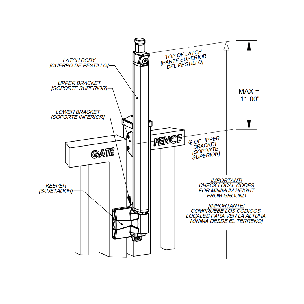 Nationwide Industries [TRIDENT] Magnetic Gate Latch