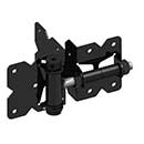 Nationwide Industries [NW171SCP2-SSBD] Stainless Steel Horizontally Adjustable Self Closing PVC/Vinyl Gate Hinge - V-Notch Series - Standard to Narrow - Black Finish - Pair