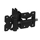 Nationwide Industries [NW171SCP3-SSBD] Stainless Steel Horizontally Adjustable Self Closing PVC/Vinyl Gate Hinge - V-Notch Series - Standard to Standard - Black Finish - Pair