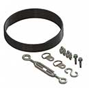 Nationwide Industries [NW6296-BK] Gate Anti-Sag Cable Kit - Steel - Black Plastic Coating - 9&#39; L
