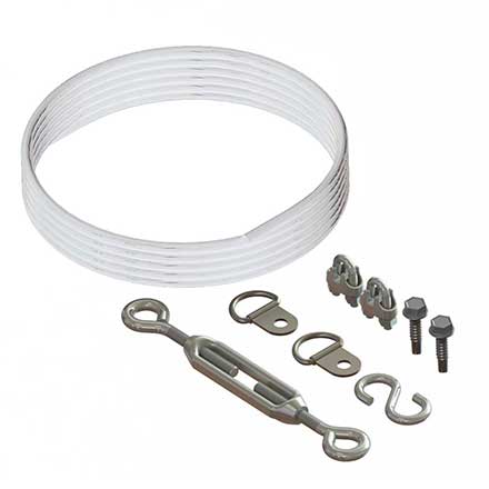 Nationwide Industries [NW6296-WH] Gate Anti-Sag Cable Kit - Steel - White Plastic Coating - 9' L