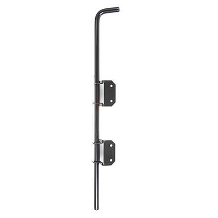 Nationwide Industries [NW38305N-36SSBD] Stainless Steel PVC/Vinyl Gate Cane Bolt - Retention Ears - Black Finish - 36" L