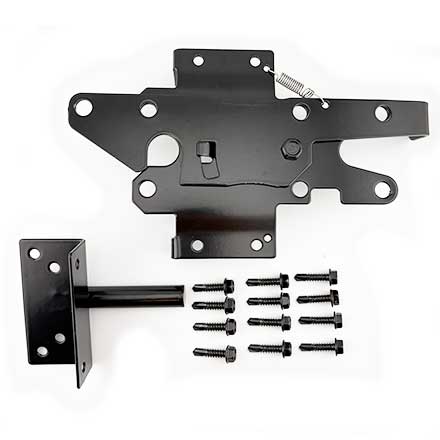 Nationwide Industries [WI-SPLDL] Stainless Steel PVC/Vinyl Gate Hatchet Latch - 5" Post - Pad Lockable - Black