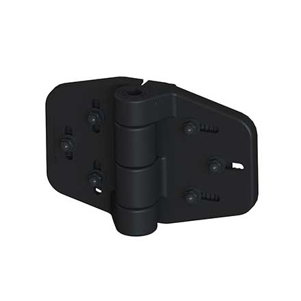 Nationwide Industries [C2H350F-4D-BK] Cornerstone&#174; 2 Self Closing PVC/Vinyl Gate Hinge - Heavy Duty - Adjustable - Black Finish - Pair