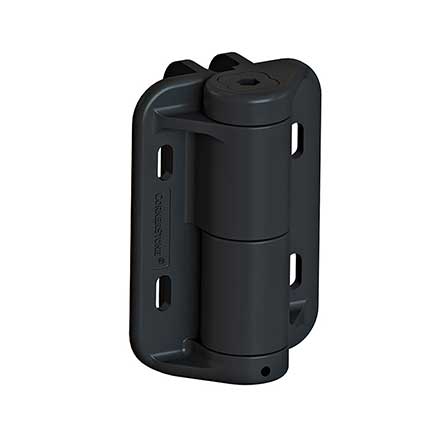 Nationwide Industries [CH090-4D-BK] Cornerstone&#174; Self Closing Ornamental Gate Hinge - Light Duty - Vertically Adjustable - Black Finish - Pair