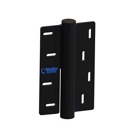 Nationwide Industries [NTLS-L-AA-BK] Nautilus® Controlled Self Closing Metal Gate Hinge - Adjustable - Active/Active - Left Hand - Black Finish - 6" H x 3 3/4" W