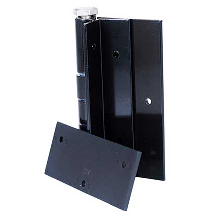 Nationwide Industries [NW093J-2S-26] Aluminum Ornamental Gate Self Closing Hinge - 2" Post - Black Finish - Pair - 5" H