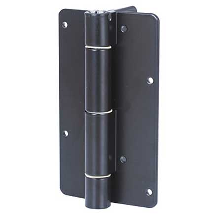 Nationwide Industries [NW095-2S-BK] Aluminum Ornamental Gate Self Closing Hinge - 1 1/2" Gate &amp; Post - Deep Flange - Black Finish - Pair - 5 3/4" H