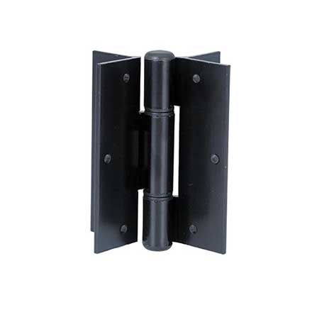 Nationwide Industries [NW149-2S-26] Aluminum Ornamental Gate Hinge - Plain Bearing - Black Finish - Pair - 4" H
