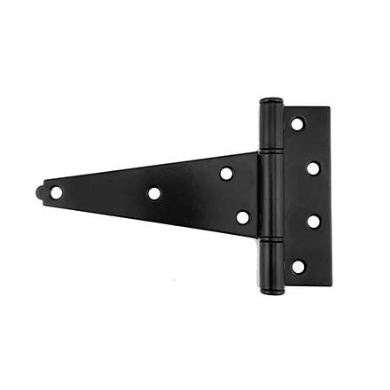 Nationwide Industries [NW36576/6-ZPBB] Steel Gate T Hinge - Universal w/ Brass Bushing - Lag Screw - Black Finish - Pair - 7" L