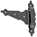 Nationwide Industries [NW38937HDQ] Steel Self Closing Gate T Hinge - Adjustable - Ornamental - Lag Screw - Black Finish - Pair - 8" L
