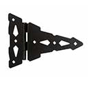 Nationwide Industries [NW38945MDQ] Steel Gate T Hinge - Contemporary - Lag Screw &amp; Thru-Bolt - Black Finish - Pair - 8&quot; L