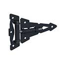 Nationwide Industries [NW38937HDQ] Steel Self Closing Gate T Hinge - Adjustable - Contemporary - Lag Screw - Black Finish - Pair - 8&quot; L