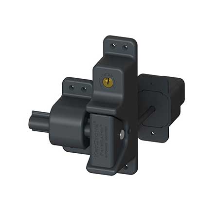 Nationwide Industries [KPL-P2-BK] Keystone&#174; Panic Latch™ Gate Latch - 2-Sided Reversible - Self-Locking - Black Finish