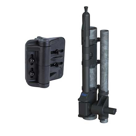 Nationwide Industries [NWKIT-CL-POOL] Chain Link Pool Safety Gate Hardware Kit - Zip-Latch™ Gravity Latch - 2 Hinge - Flat Black Finish