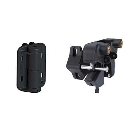 Nationwide Industries [NWKIT-ORNL-2] Ornamental Gate Hardware Kit - 2&quot; Gate - 2 Hinge - Flat Black Finish