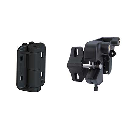 Nationwide Industries [NWKIT-ORNL-2.5] Ornamental Gate Hardware Kit - 2 1/2&quot; Gate - 2 Hinge - Flat Black Finish
